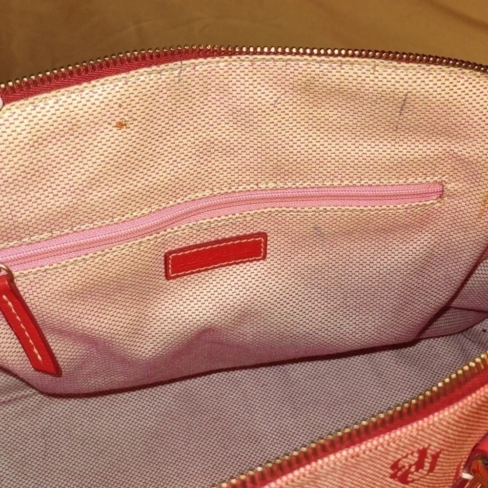 Dooney & Bourke Red Domed Zip Zip Satchel